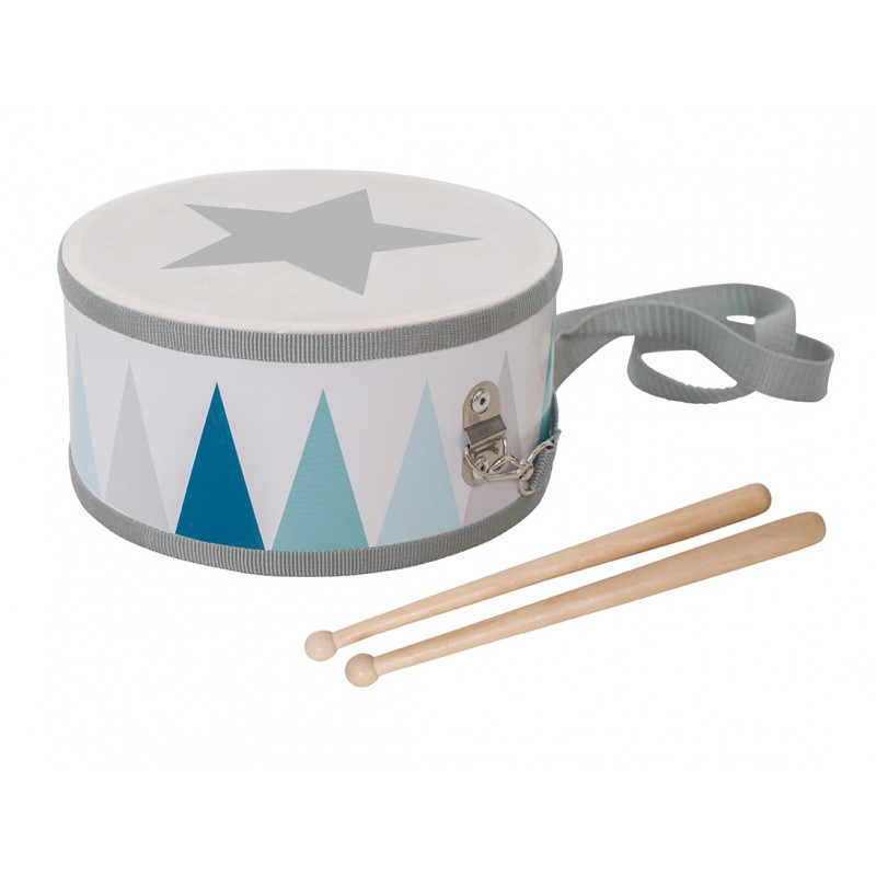 JaBaDaBaDo Drewniany bębenek pastelowy niebieski 3+