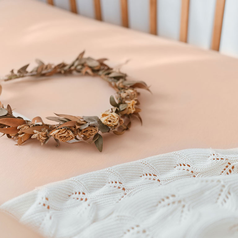 Poofi Prześcieradło Organic&Color 60x120 morela