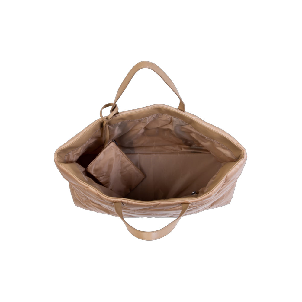 Childhome Torba Family Bag Pikowana Beżowa | Pojemna Torba dla Mamy