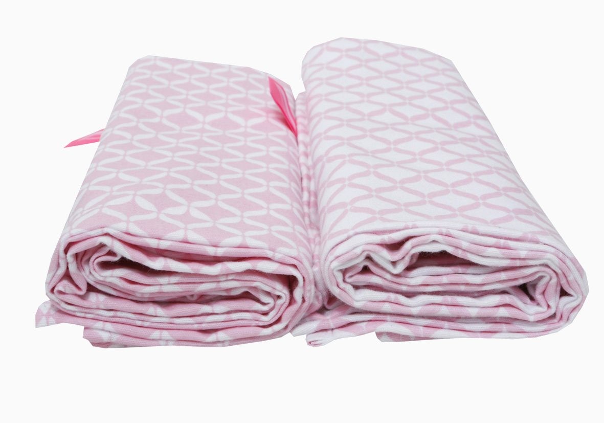 Motherhood, Otulacze flanelowe Premium 120x80 cm Classics - Różowy