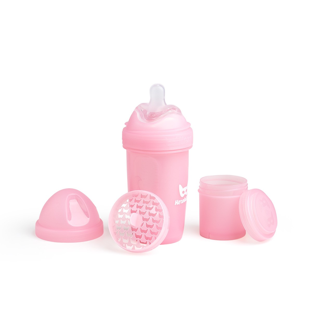 Herobility Butelka antykolkowa Herobottle 240ml różowa