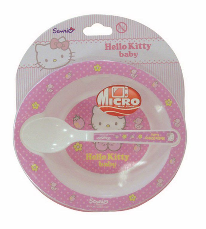 Zestaw z melaminy JEMINI Hello Kitty Miseczka + Łyżeczka