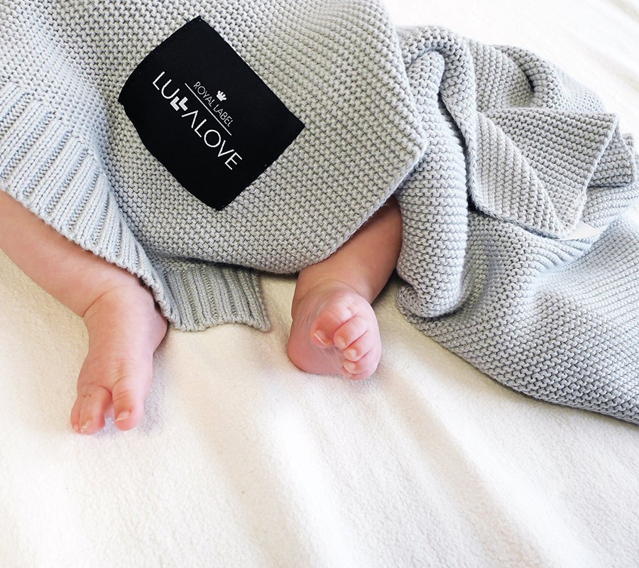 Lullalove Koc Tkany Bambusowy Miętowy 80x100cm