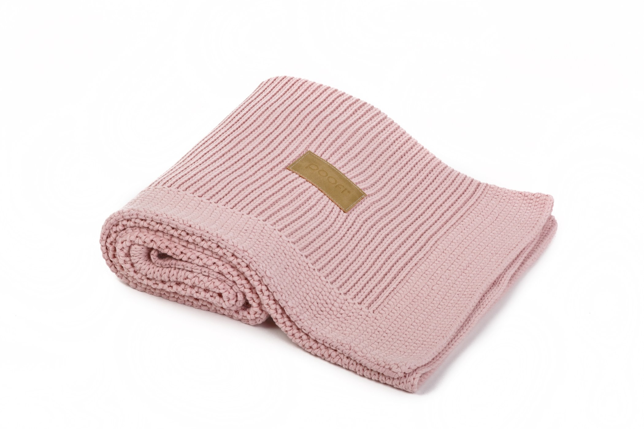 Poofi Tkany Kocyk Bawełna Organiczna VINTAGE PINK 0+