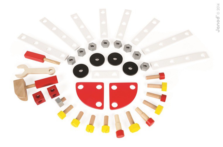 Janod Stolik Warsztatowy Bricolo z Akcesoriami 40 el. 3+