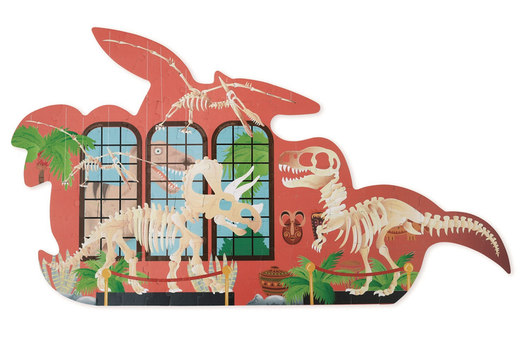 Scratch Puzzle Dwustronne XL 100el Dinozaury 5+