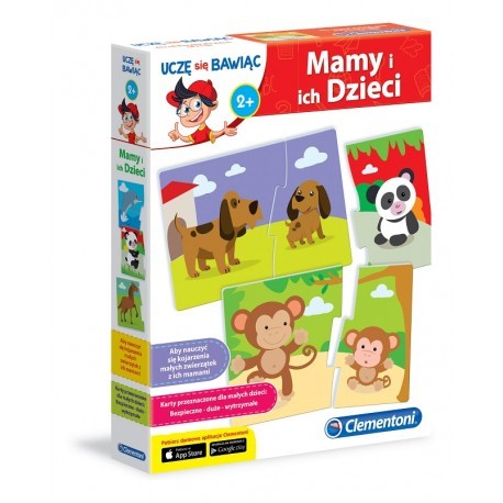 Gra Clementoni Mamy i ich dzieci 16el 2+