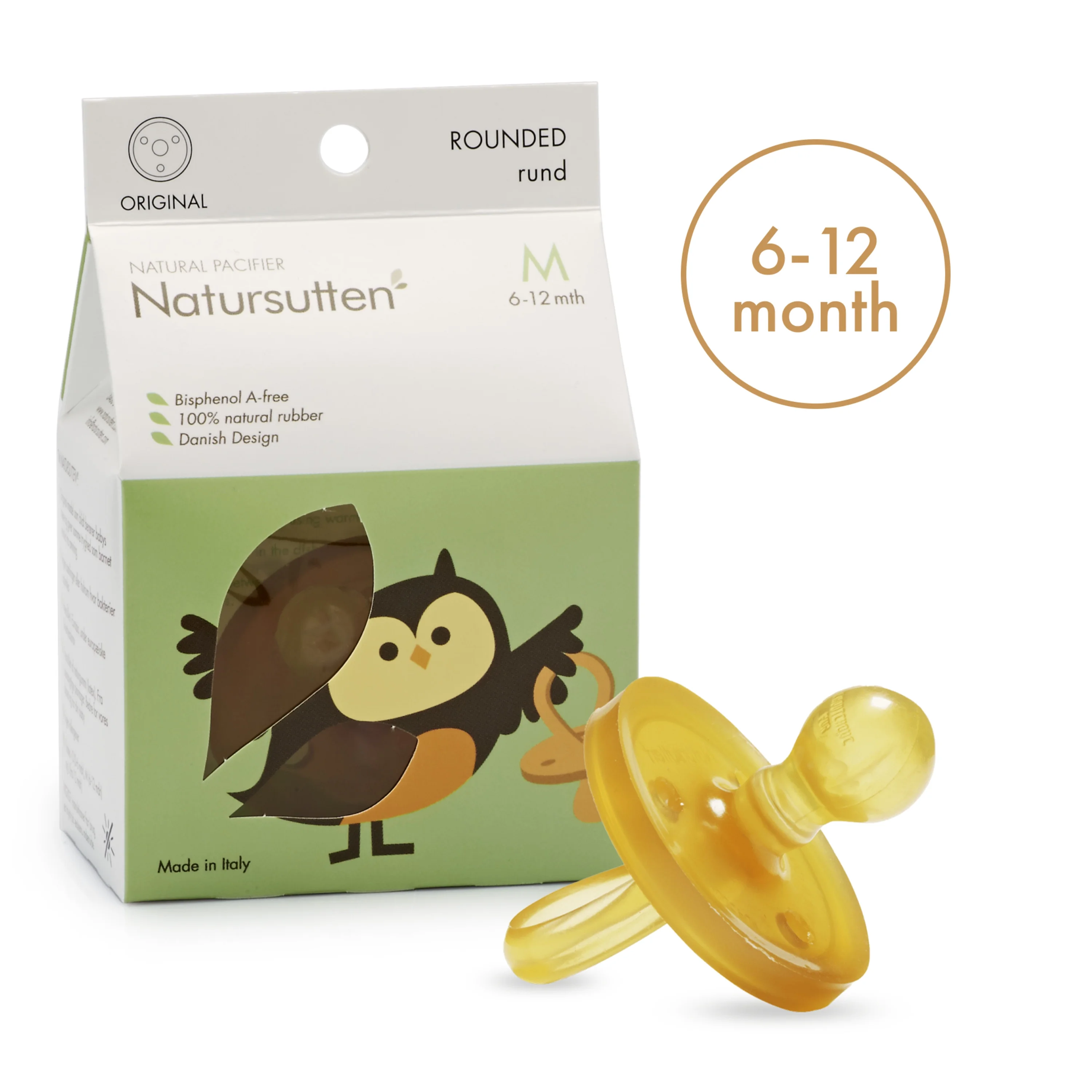 Natursutten Smoczek Klasyczny Okrągły M 6-12m