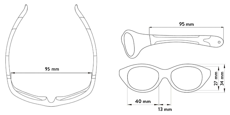 Okulary Explorer Cherry Pink/Lime 0-2 lata