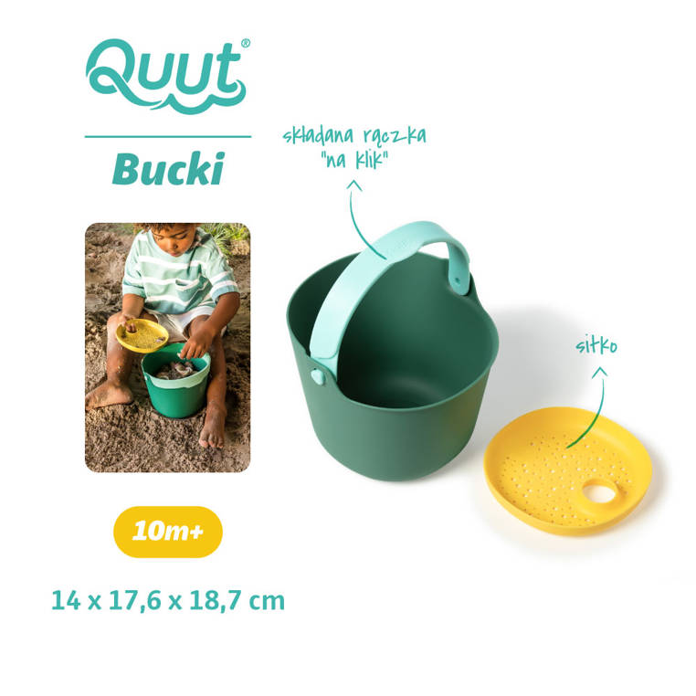 Quut Wiaderko z sitkiem Bucki Garden Green 10m+