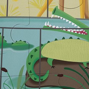 Janod, puzzle sensoryczne 20 elementów Wycieczka do zoo