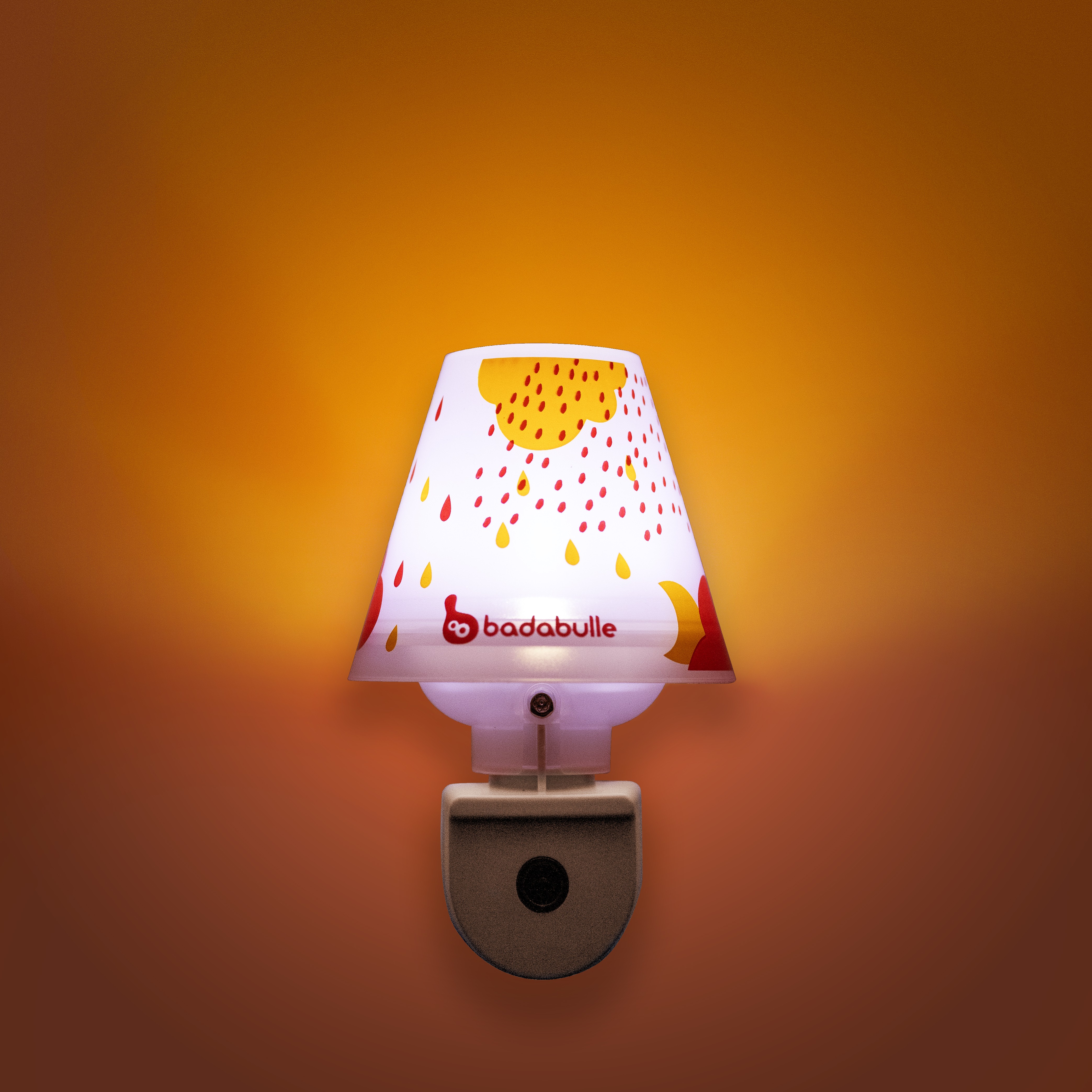 Badabulle Lampka nocna do kontaktu pomarańczowa 0+