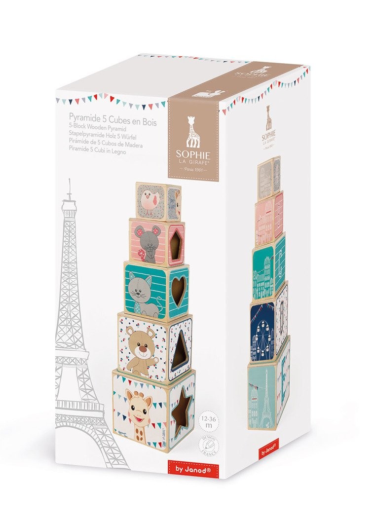 Janod Piramida Wieża Żyrafka Sophie 12m+
