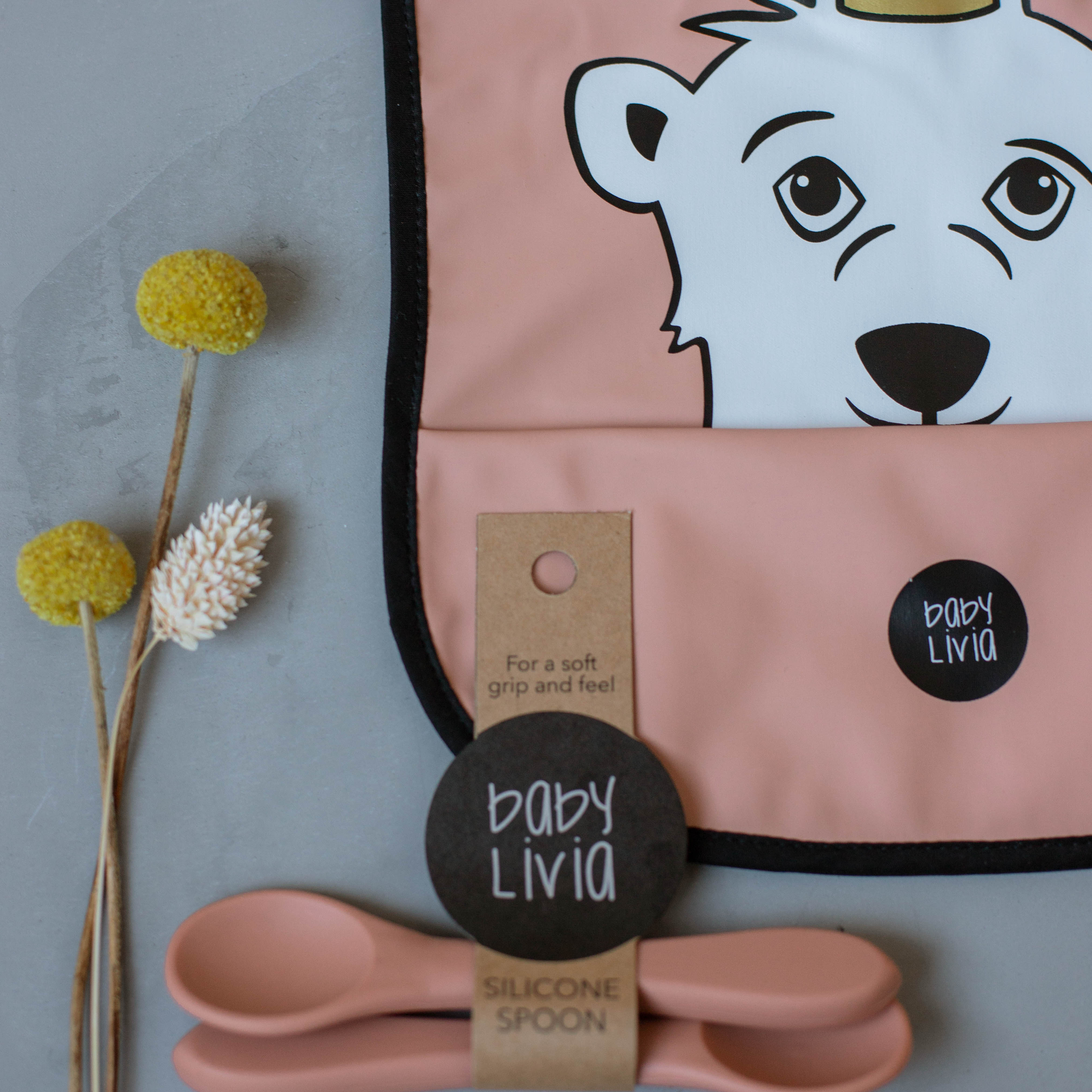 Baby Livia Śliniak Miś Mint Miękki 0+