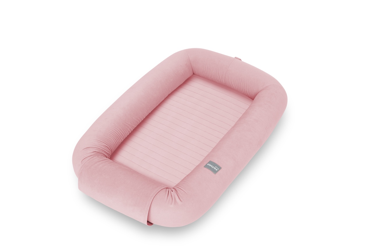 Sleepee Gniazdko Niemowlęce Modularne 2w1Odpinane Boki Różowe