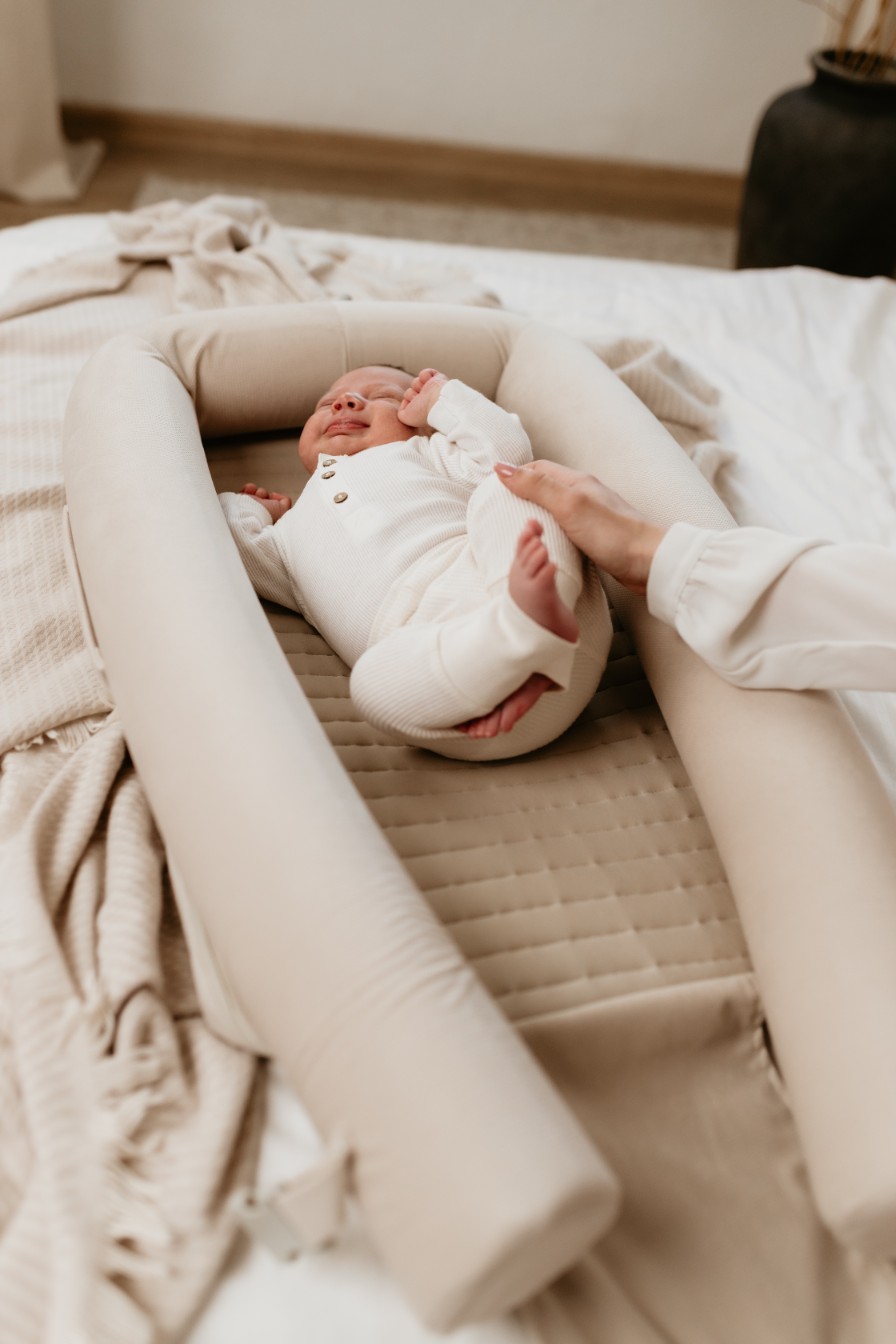 Sleepee Gniazdko Niemowlęce Modularne 2w1Odpinane Boki Różowe