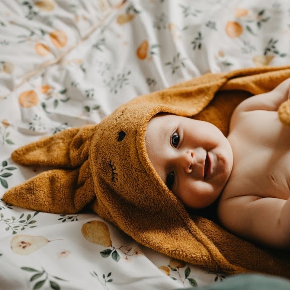 Samiboo Bambusowy ręcznik króliczek Khaki 80x80 cm