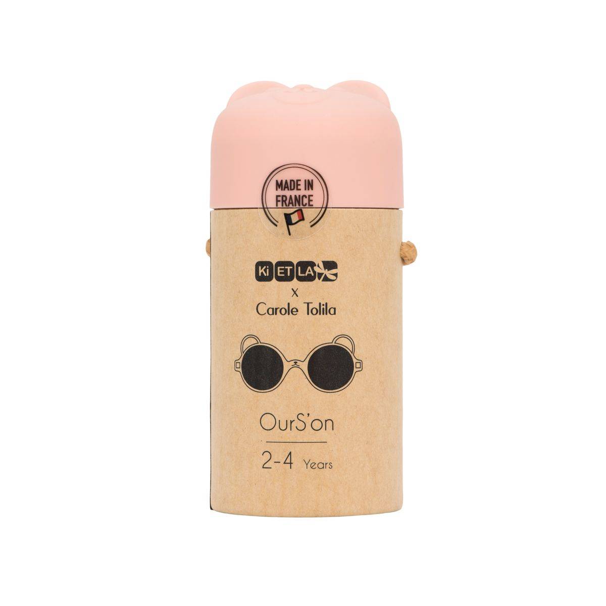 Ki ET LA Okulary przeciwsłoneczne OURS'ON 2-4 lata Peach