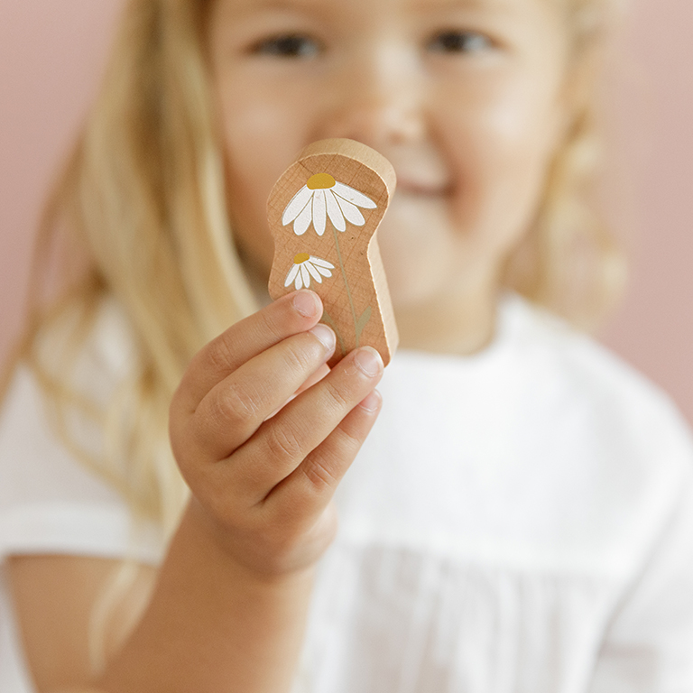 Little Dutch Klocki Drewniane Różowe 50el 2+