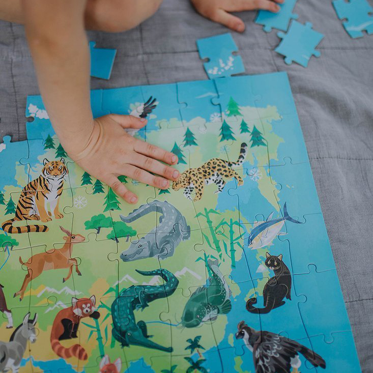 Janod Puzzle Edukacyjne 3D Zagrożone gatunki 200 el. 6+