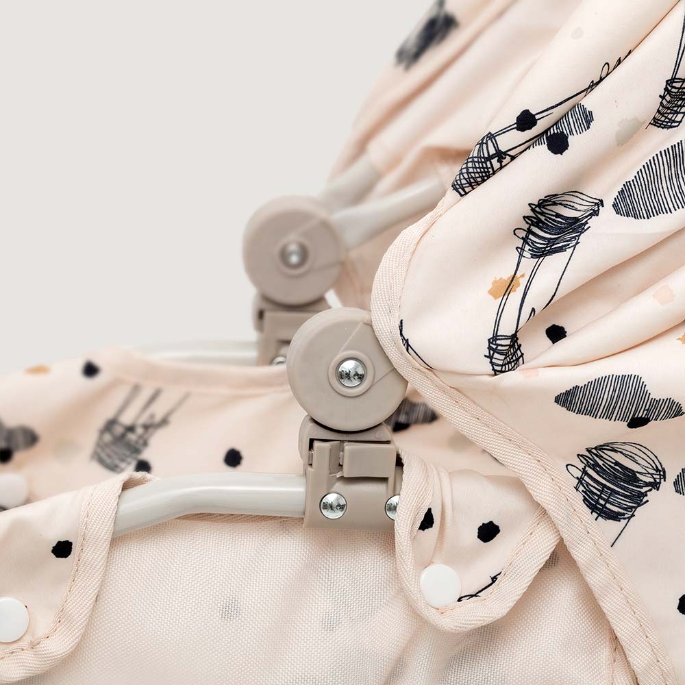 Wózek dla lalek 3 w 1, gondola, spacerówka i nosidełko, zabawka, Skrallan