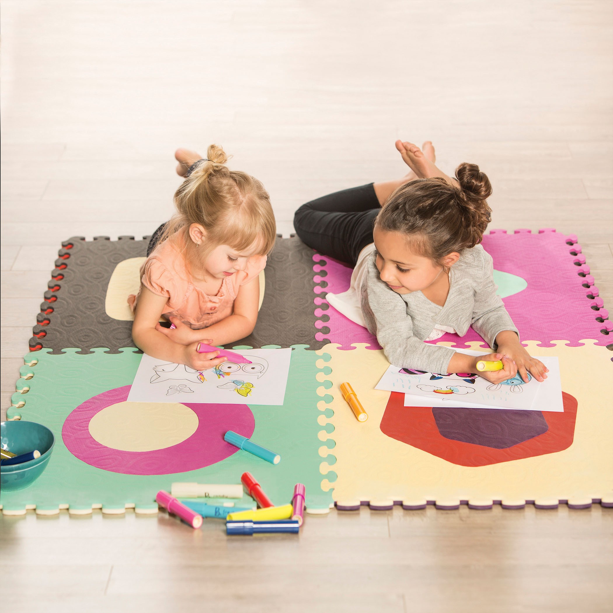 B Toys Piankowe Puzzle Dwustronne z Wyjmowanymi Środkami 3+