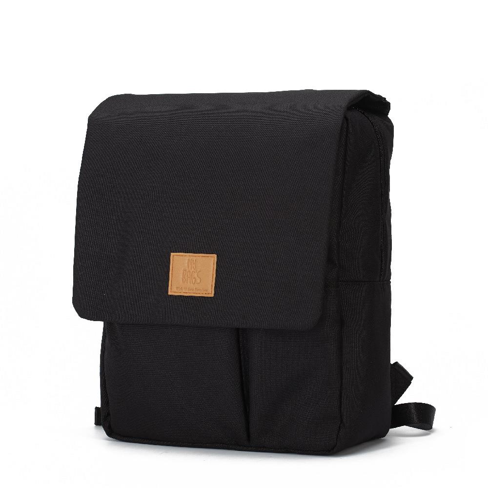 My Bag's Plecak Reflap eco black/ochre - Torba dla mamy 1+