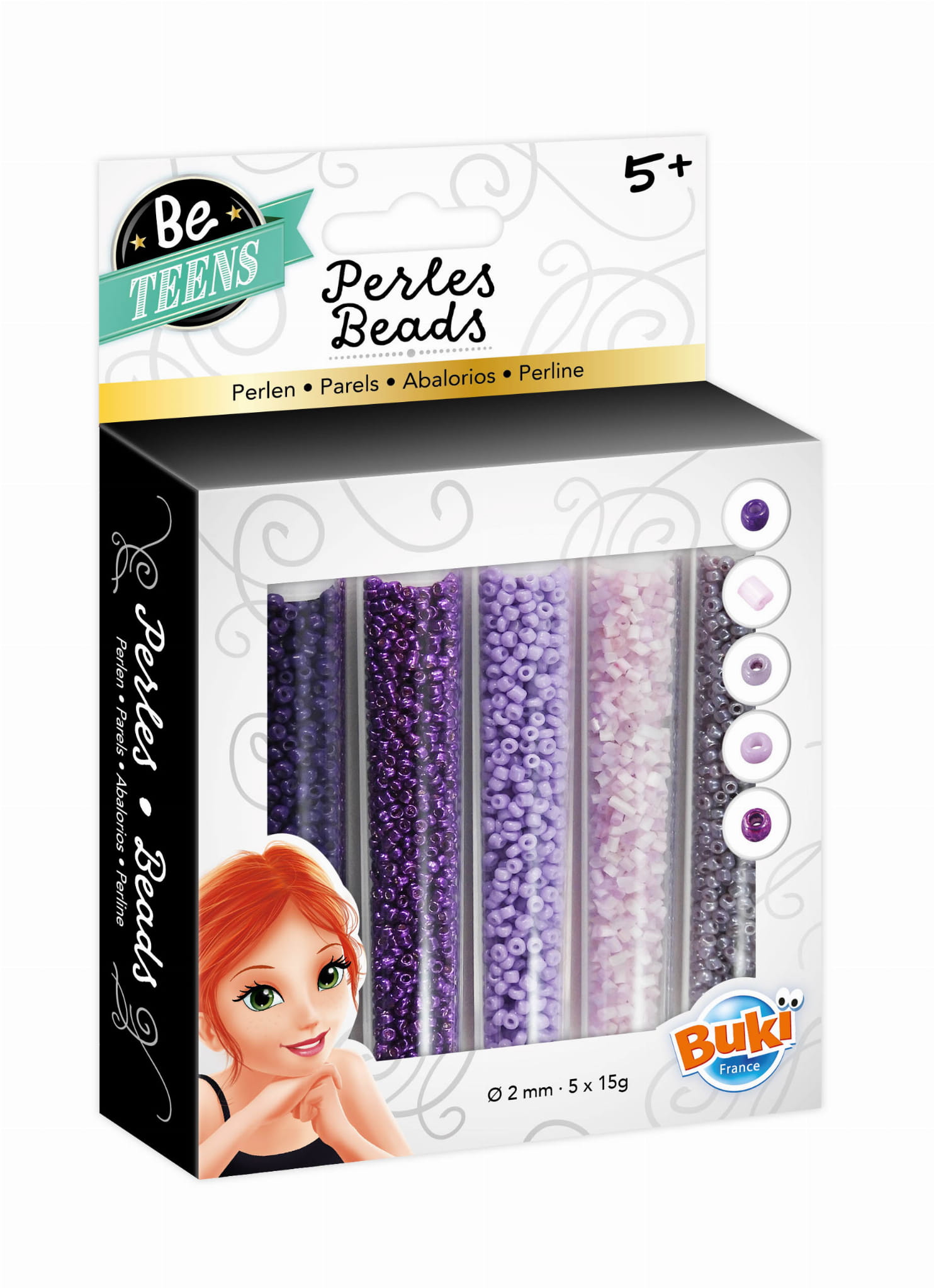 Buki Fiolki z koralikami - odcienie fioletu 6+