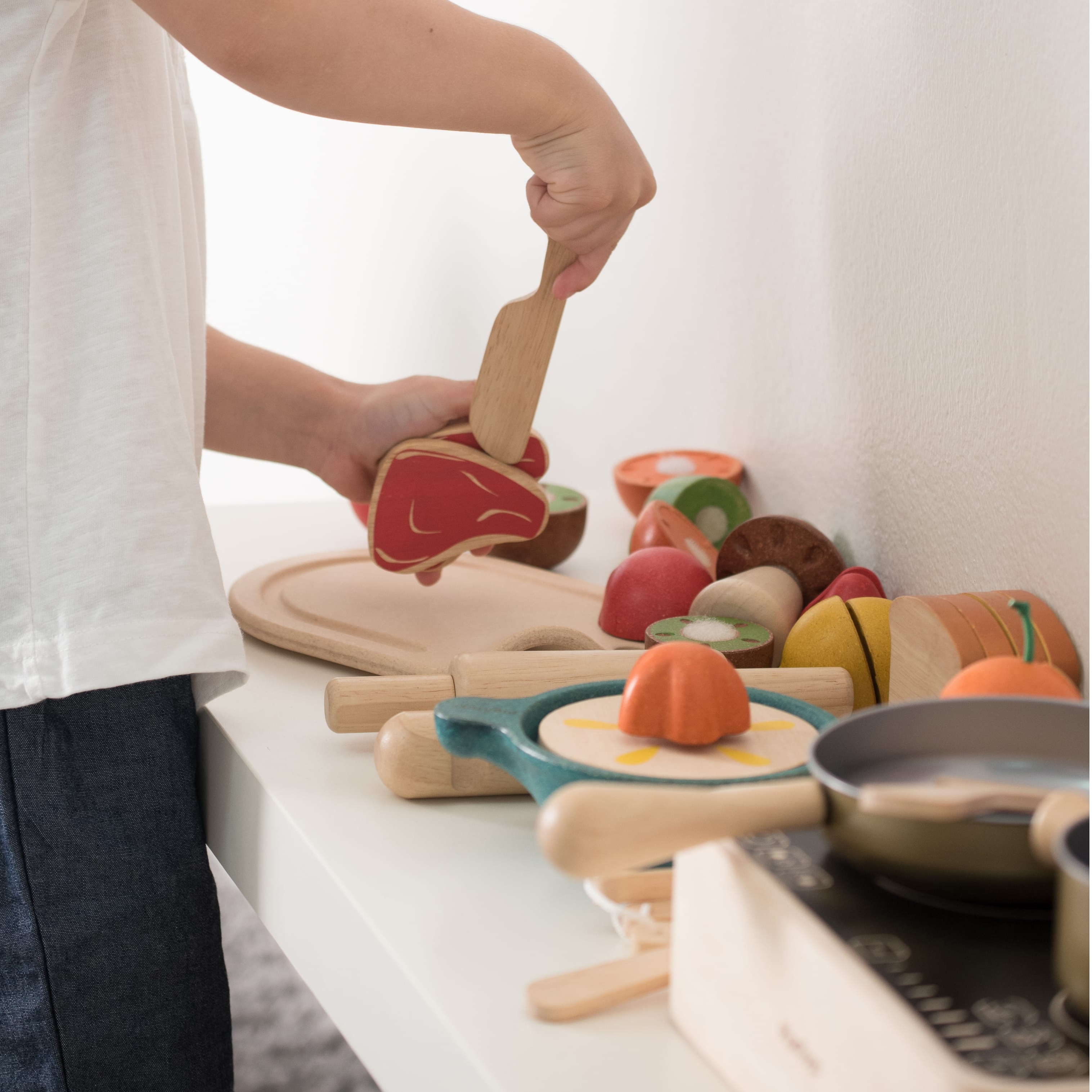 Plan Toys Mięso do krojenia Drewniane Akcesoria Kuchenne 3+