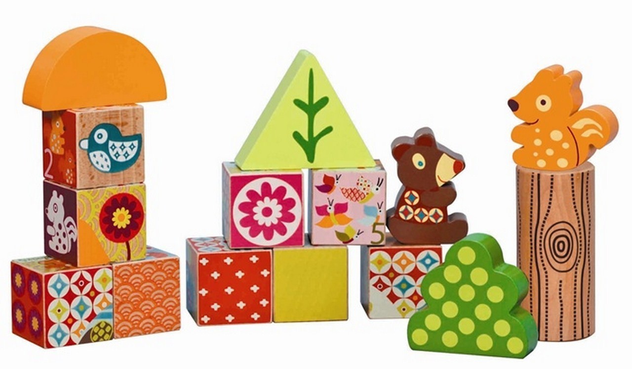 WOODOURS Klocki Wielofunkcyjne Miś 1+