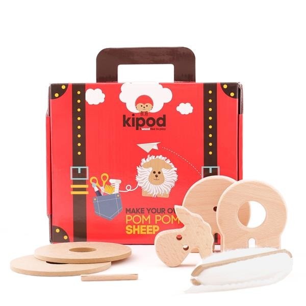 Kipod Pomponiasta Owca Kreatywny Zestaw 4+