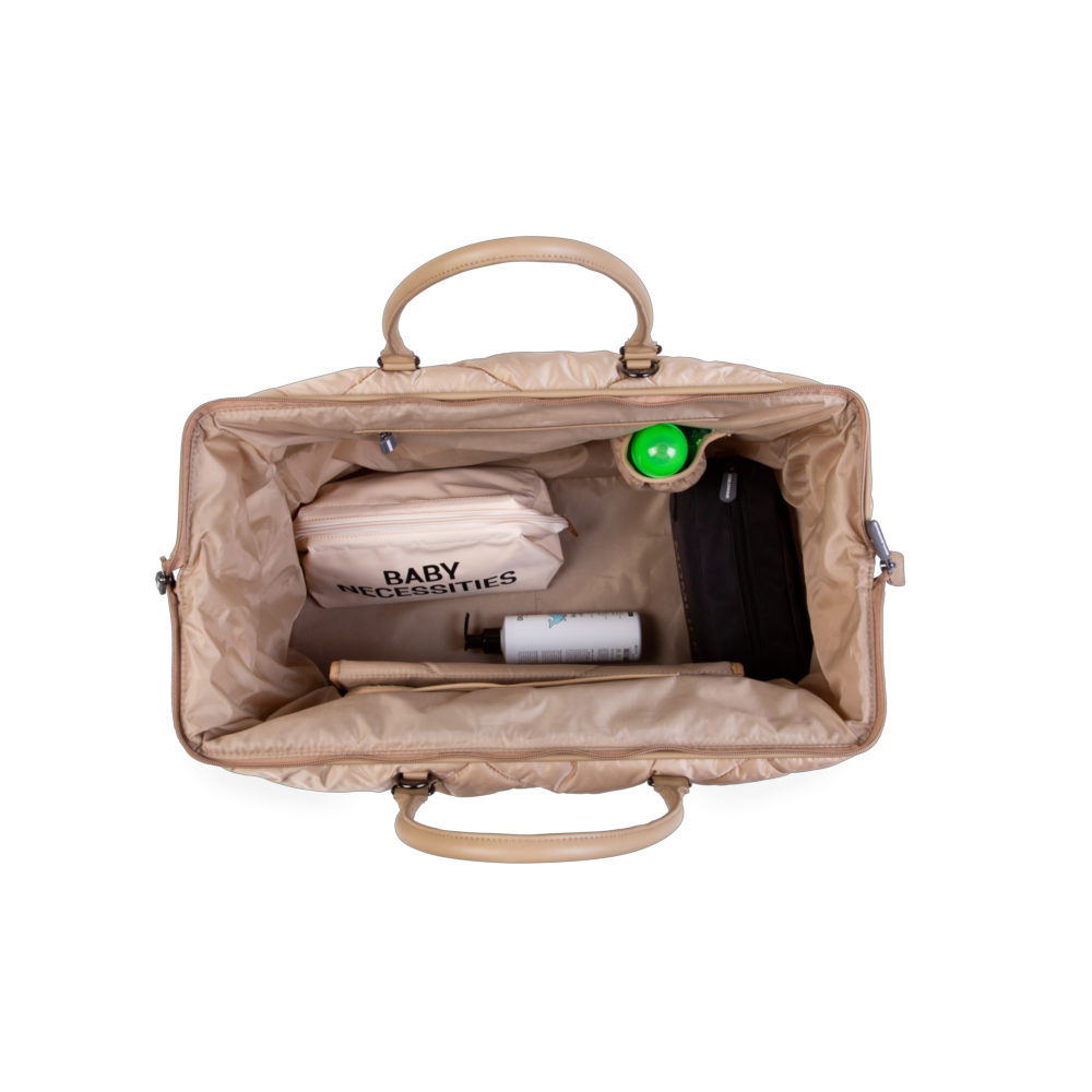 Childhome Torba Mommy Bag Pikowana Beżowa | Organizer