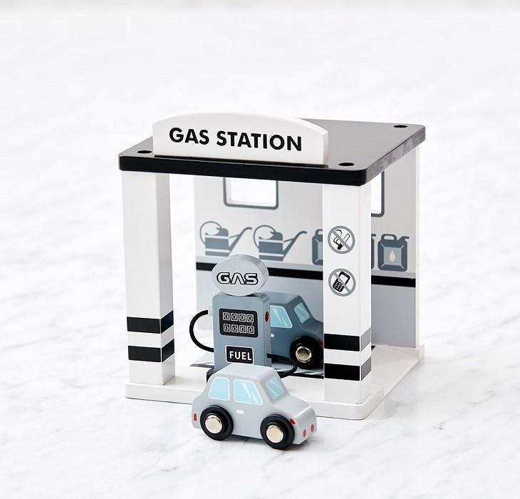 Kids Concept Drewniana Stacja Benzynowa z Akcesoriami