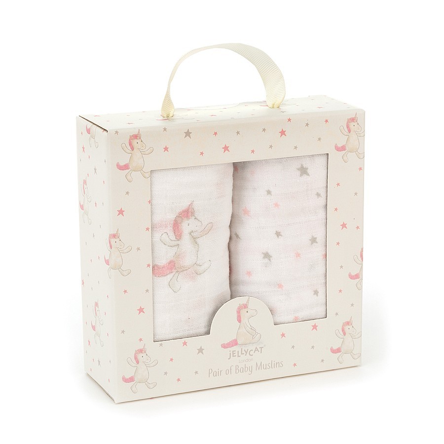 Jellycat Muślinowe Pieluszki B.UNICORN 2 szt. 70x70