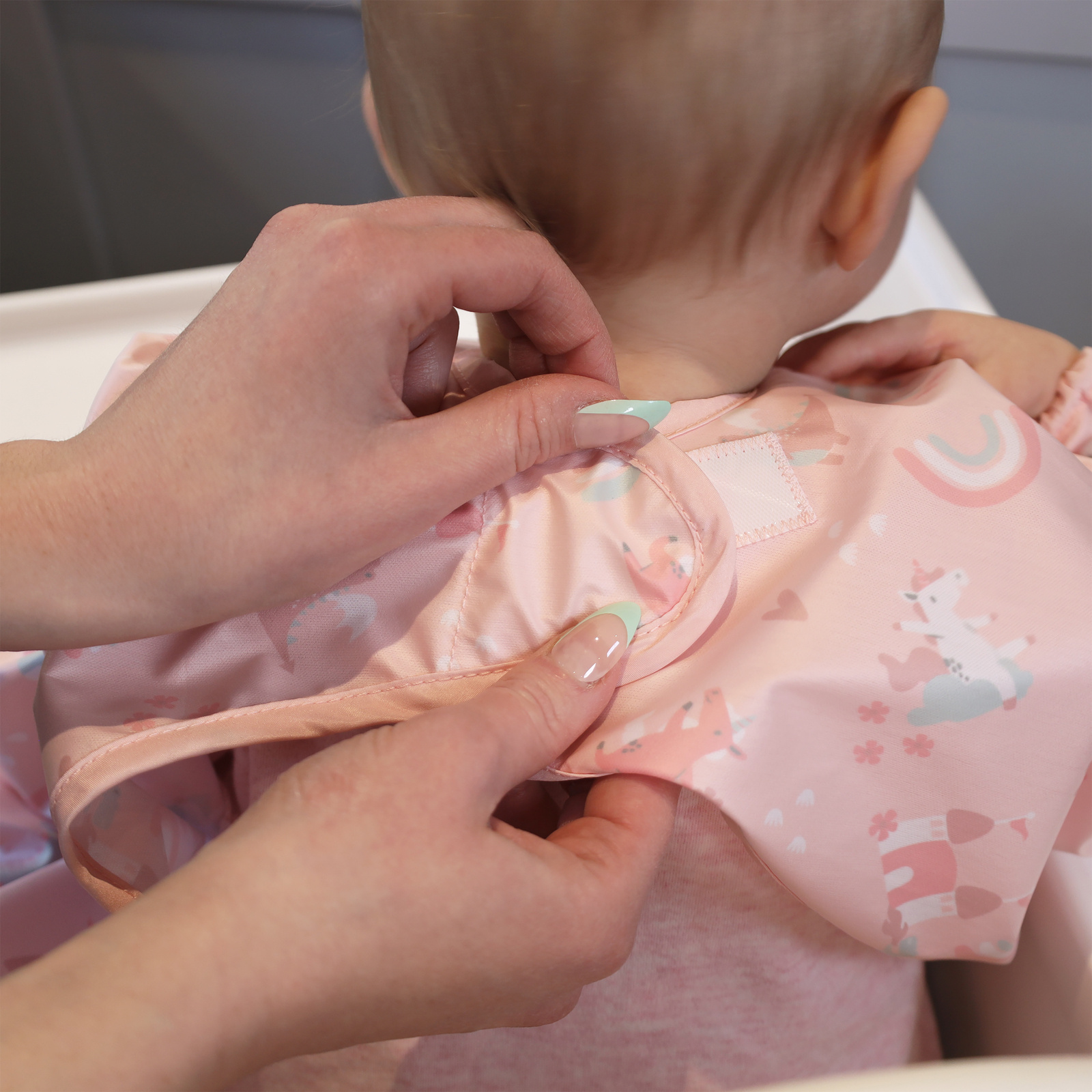 Zestaw Śliniak BLW i sztućce  Over the Rainbow