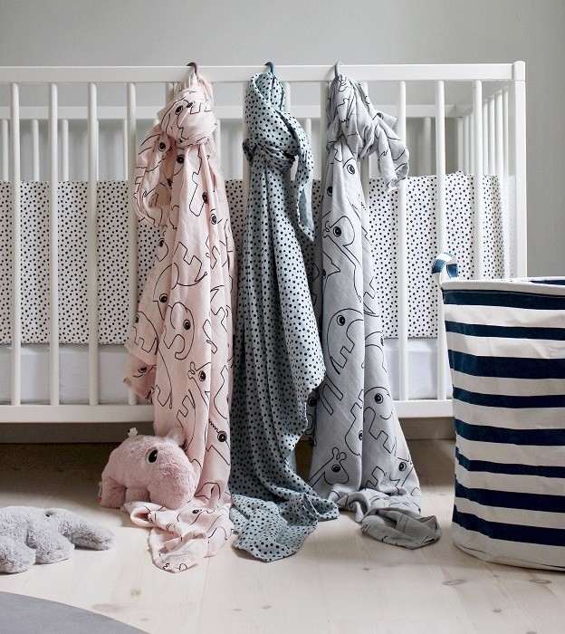 Done by Deer Otulacz Muślinowy Dots 2 szt. 0+ Grey