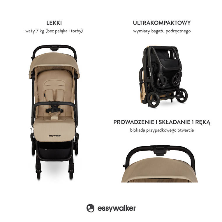 Easywalker Miley² Wózek Spacerowy Kompaktowy Sand Taupe