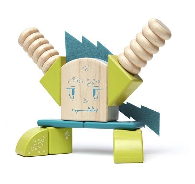 Tegu Drewniane Klocki Magnetyczne STICKY MONSTERS Zip Zap 1+