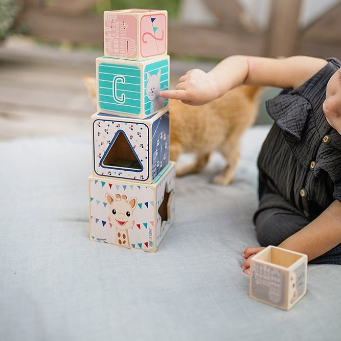 Janod Piramida Wieża Żyrafka Sophie 12m+