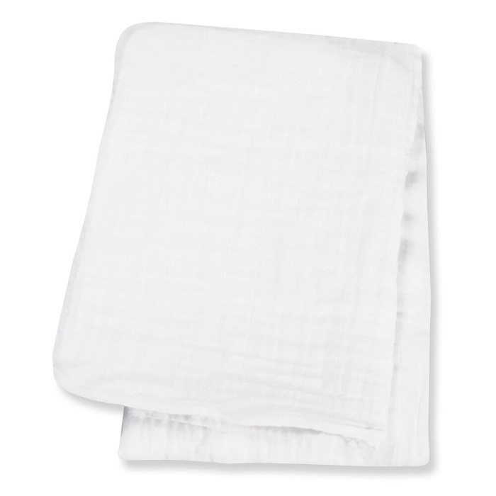 Lulujo Kocyk Bambusowy Biały 120x120 cm