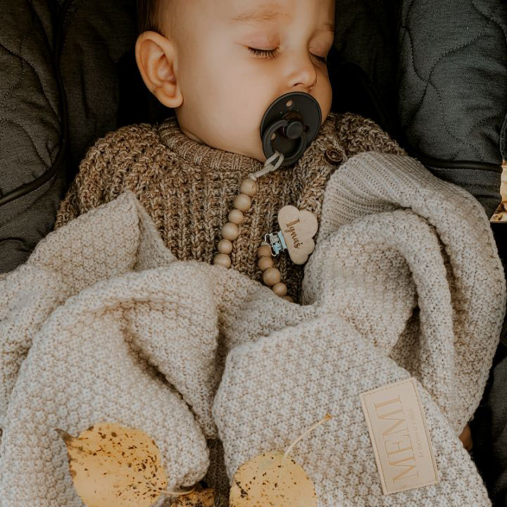 My Memi Kocyk Wełna Merino Warm Beige 0+