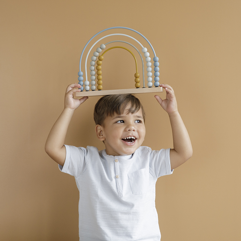 Little Dutch Liczydło Tęczowe Błękitne 1+