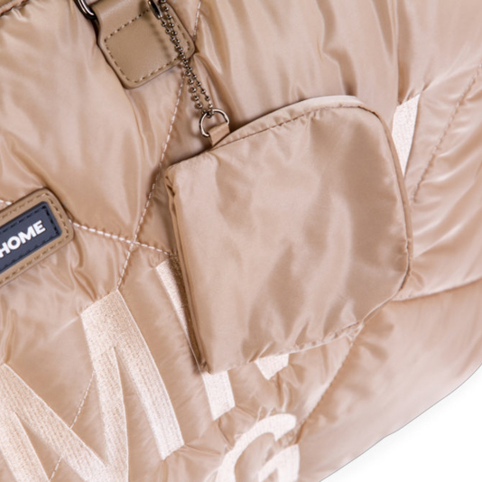 Childhome Torba Mommy Bag Pikowana Beżowa | Organizer