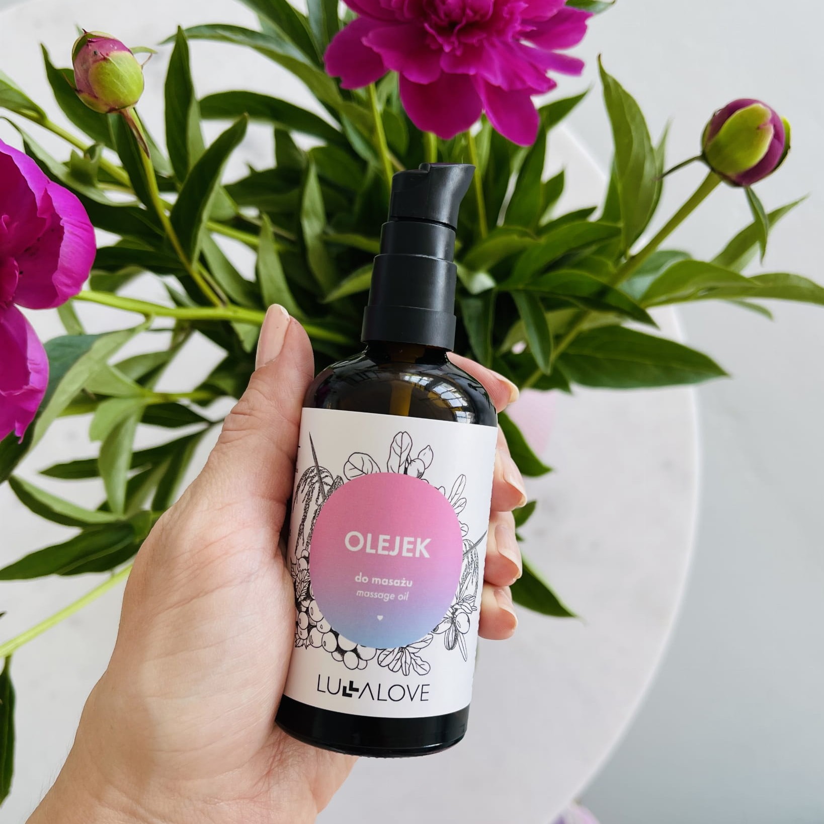 Lullalove Olejek do masażu 100 ml - Naturalny, dla Dzieci i Mam 0+