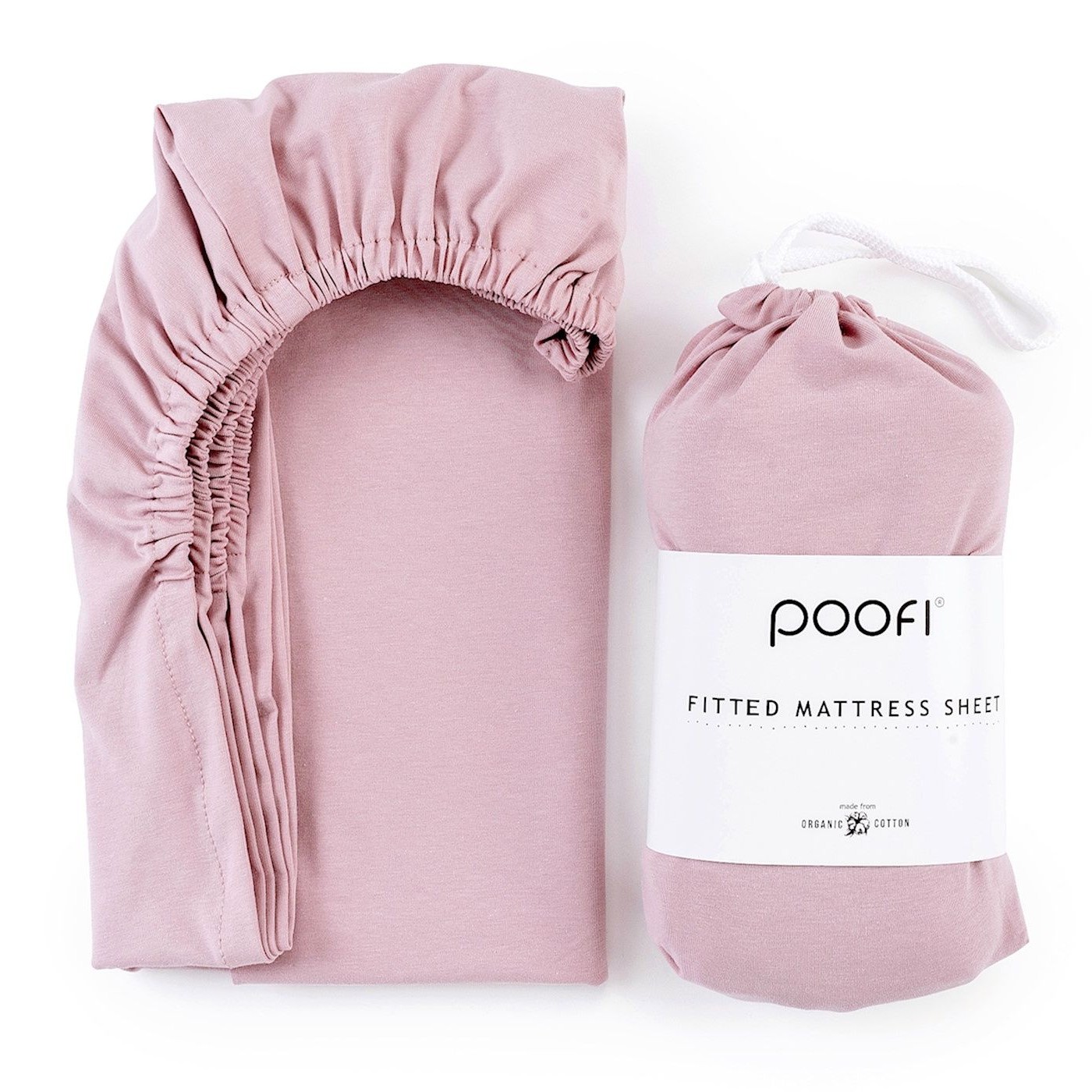 Poofi Prześcieradło Organic&Color 70x140 piwonia