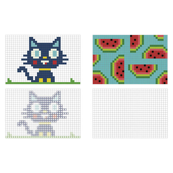 Auzou Duża Kolorowanka Kolorowe Pixele 3+