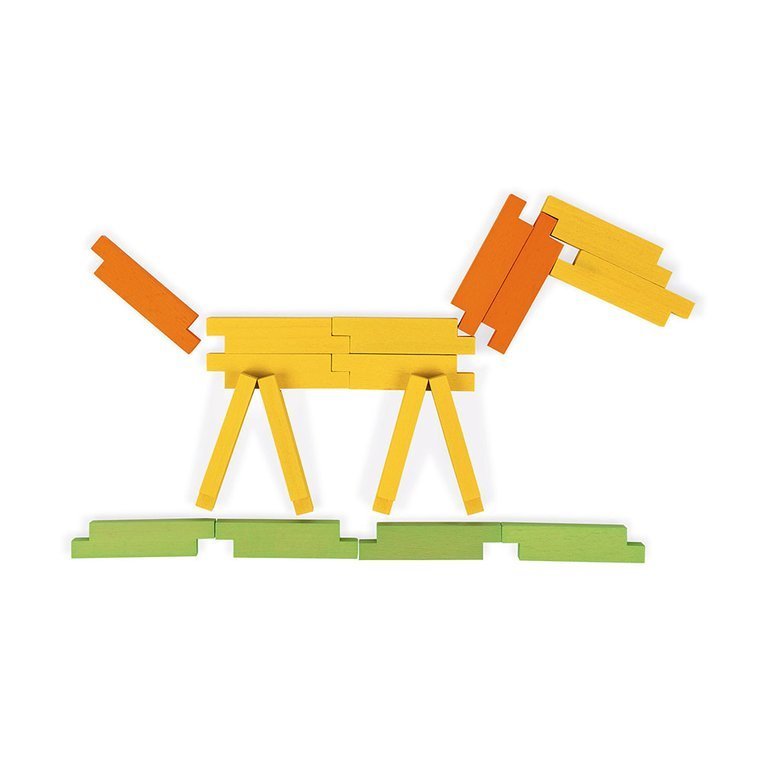 Janod Drewniane Klocki Konstrukcyjne 60el 3+