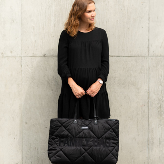 Childhome Torba Family Bag Pikowana Czarna - Praktyczna dla Rodziny