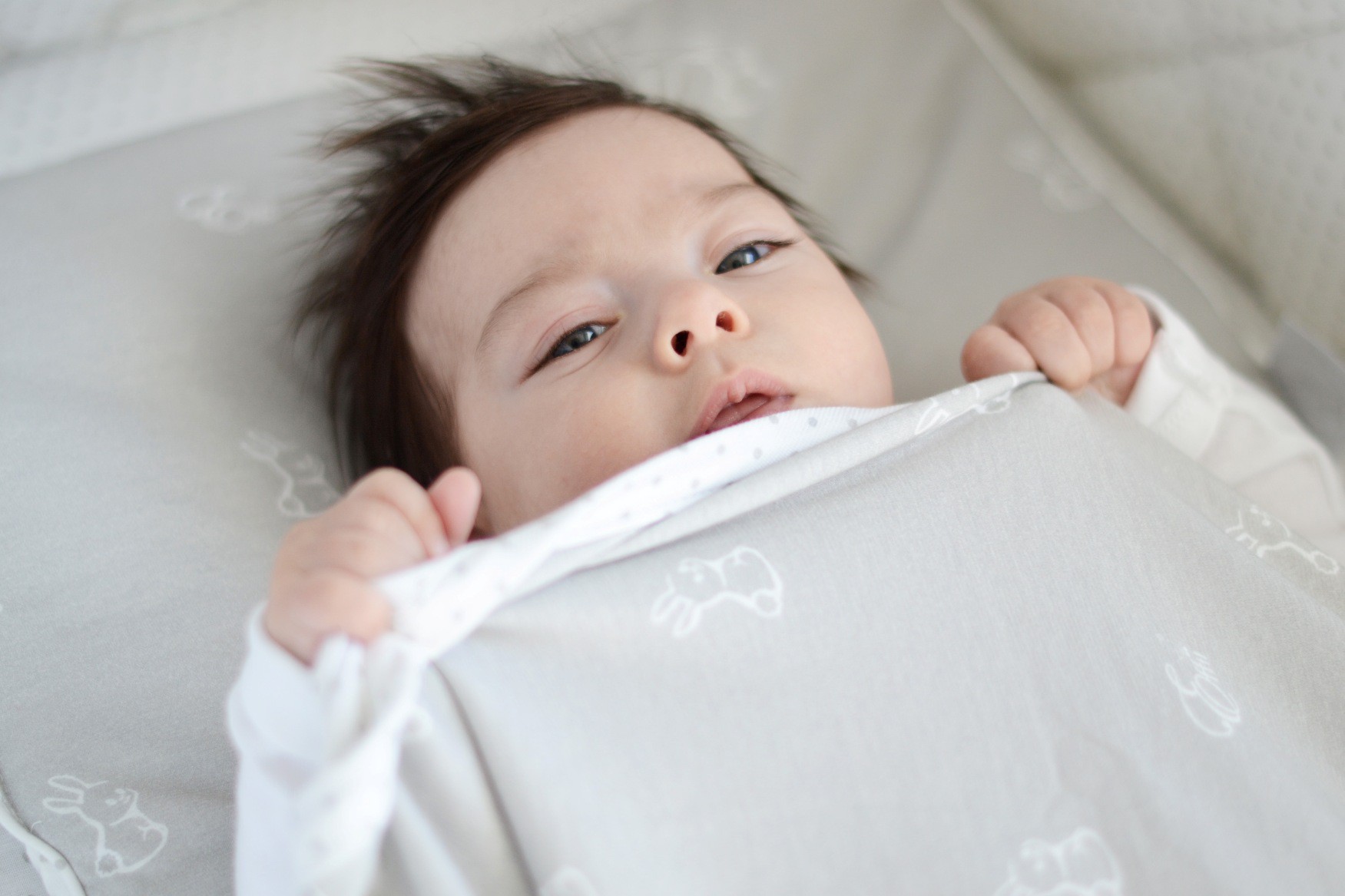 Pościel dziecięca Białe Króliczki 100x135 | 1+