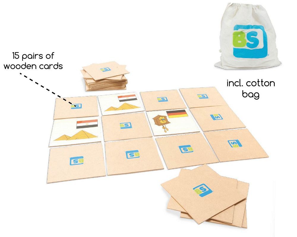 Gra Flagi Państw Drewniana 3+ | Edukacyjna